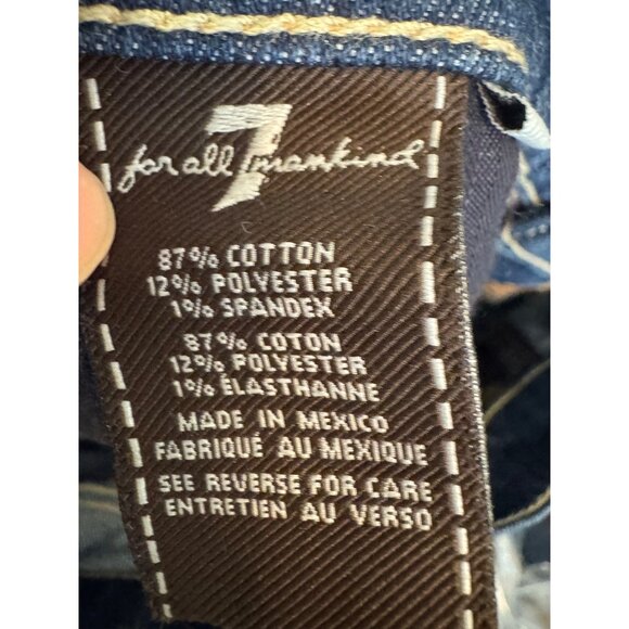 7 For All Mankind Gwenevere Skinny Jeans Womens Size 28 Distressed Medium Wash D - Picture 3 of 8